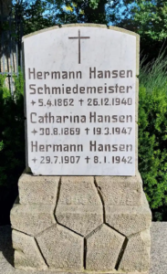 Grabstein von Hermann Hansen (1907–1942)