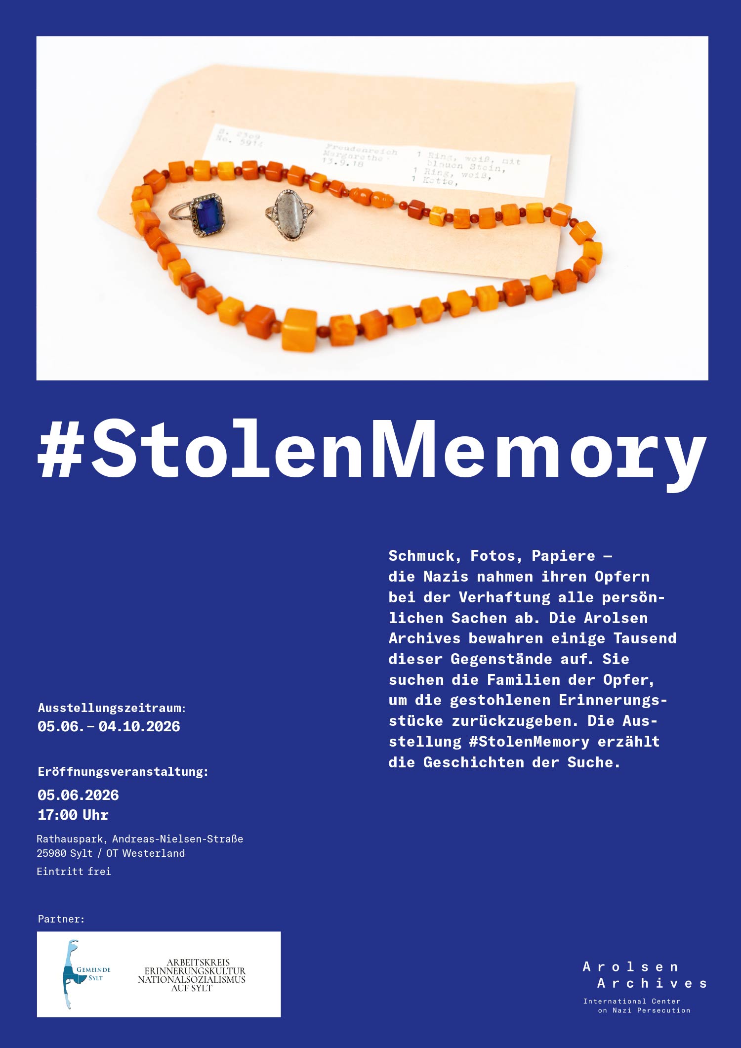StolenMemory_Ankuendigung_A2_DE_2026_Sylt Einladung #StolenMemory
